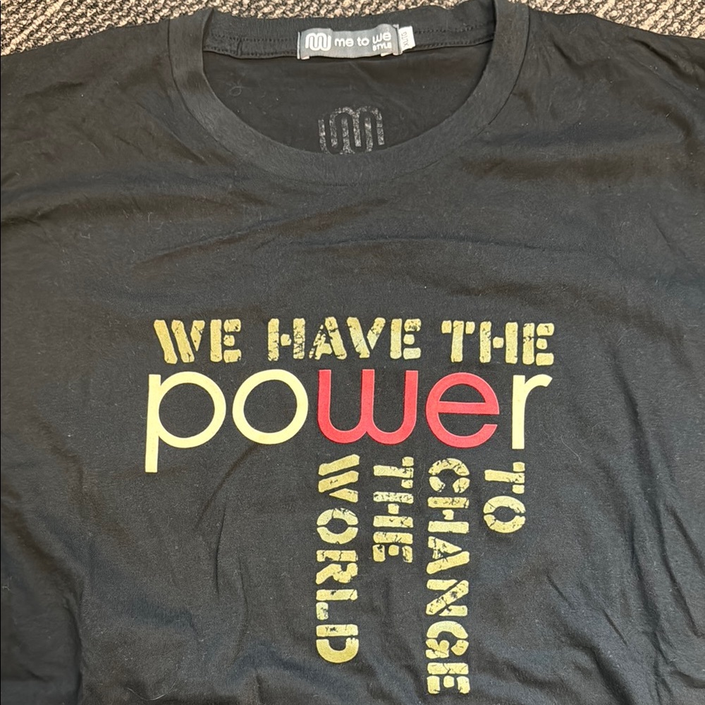 Black Graphic Tee with Motivational Text